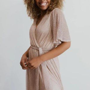 Baltic Born Grace Sparkle Gown in Champagne XS